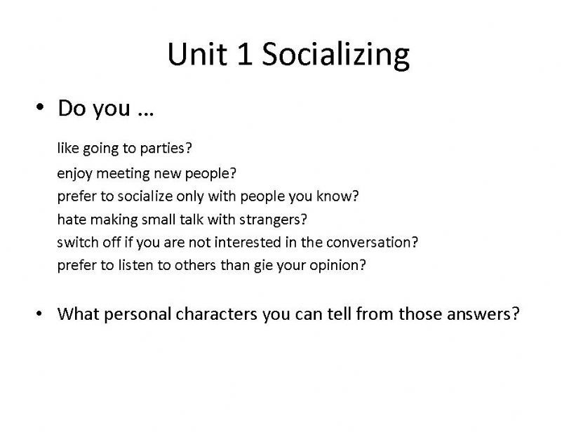 how to socialize with people powerpoint