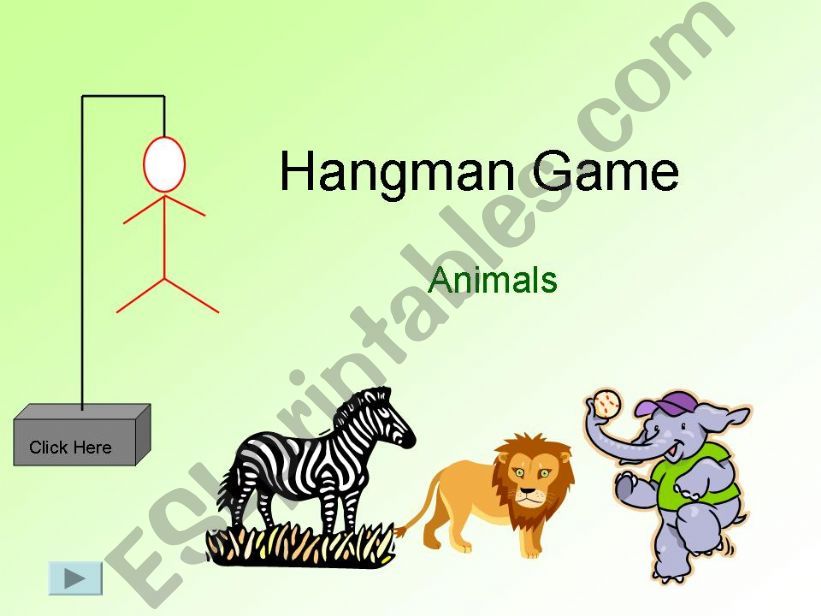 Hangman Game--Animals powerpoint