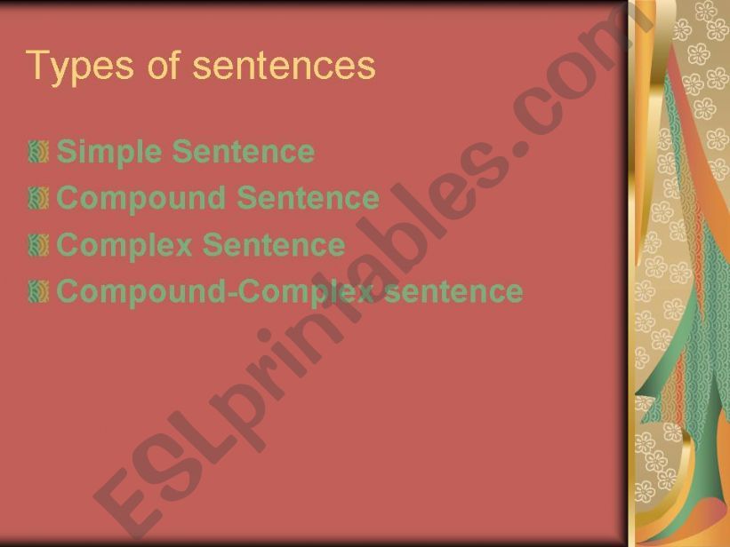 type of sentences powerpoint