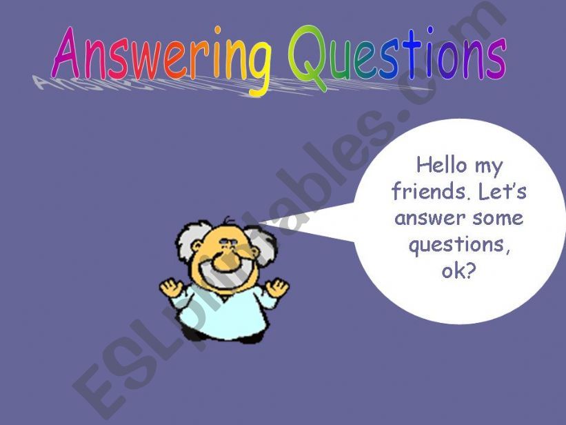 Answering Questions powerpoint