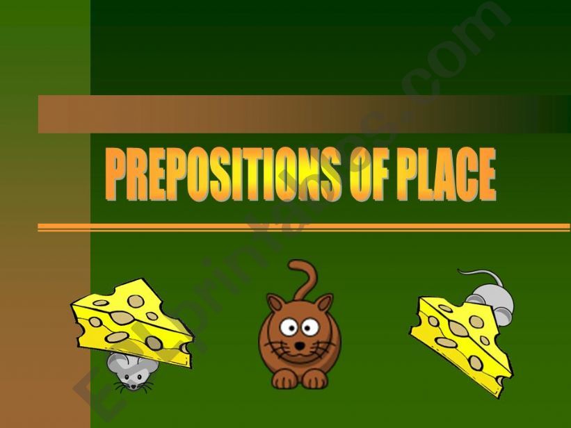 prepositions of place presentation