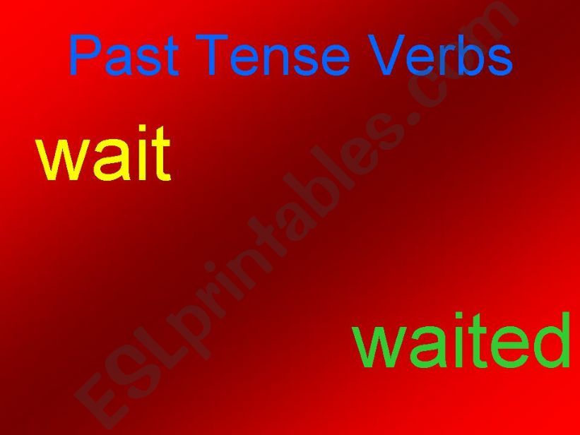 Past tense verbs powerpoint