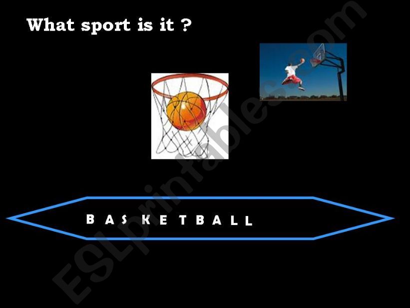 SPORTS VOCABULARY QUIZ powerpoint