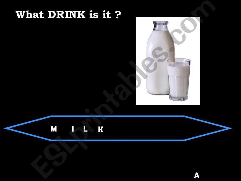 DRINKS VOCABULARY QUIZ powerpoint