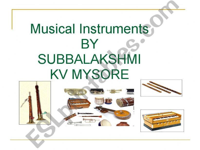 MUSICAL  INSTRUMENTS powerpoint