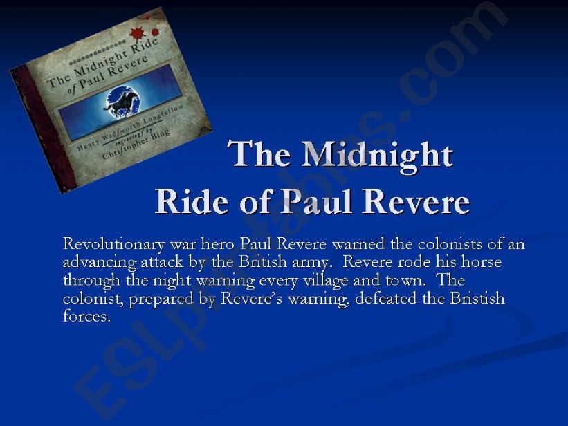 The midnight Ride of Paul Revere
