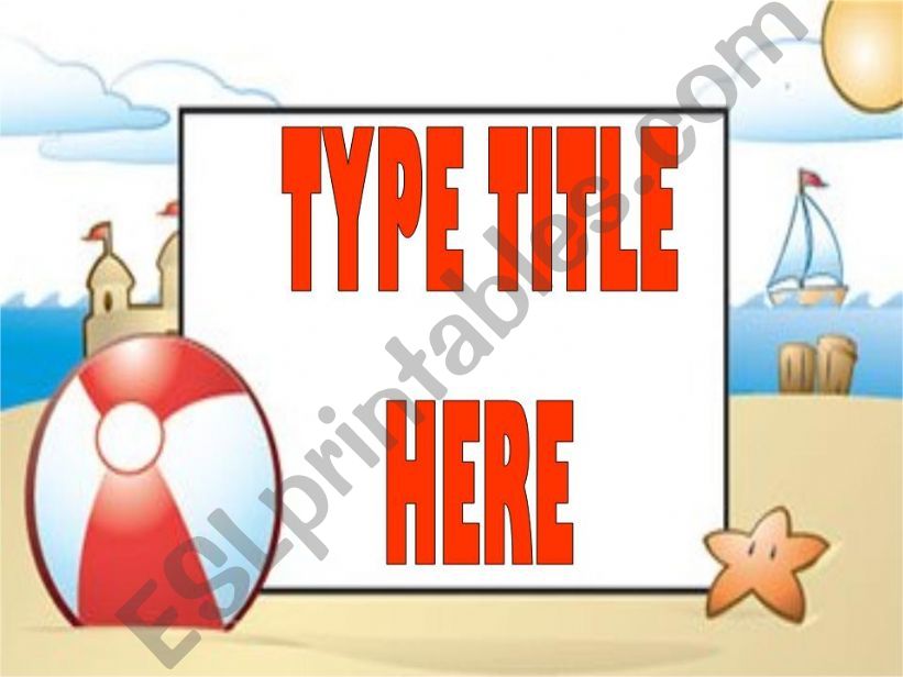 Beach Template powerpoint