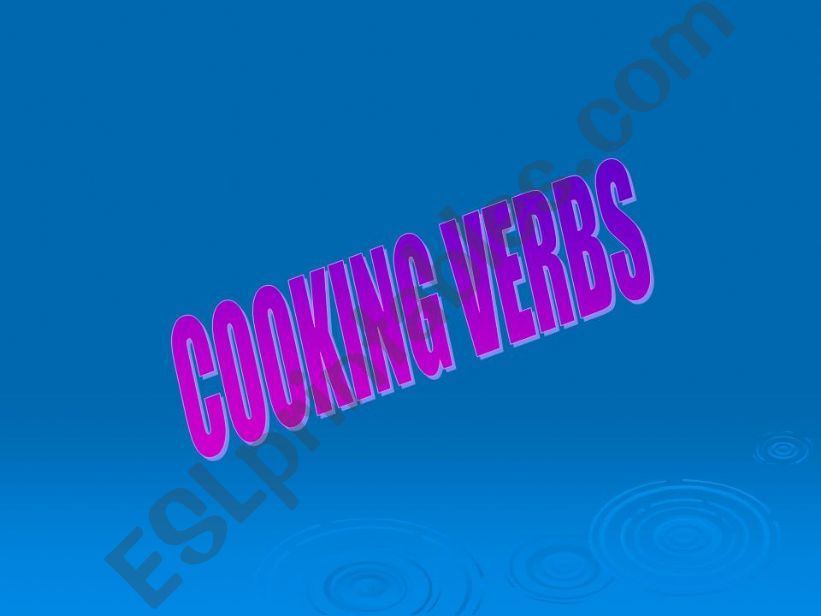 Cooking verbs powerpoint