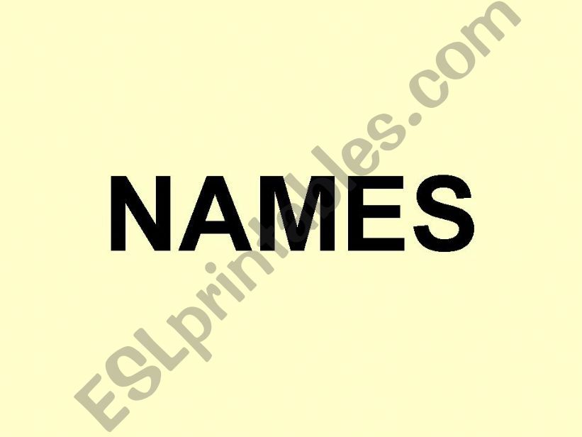Names powerpoint