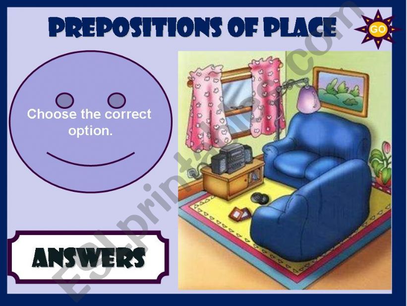 PREPOSITIONS OF PLACE - GAME powerpoint