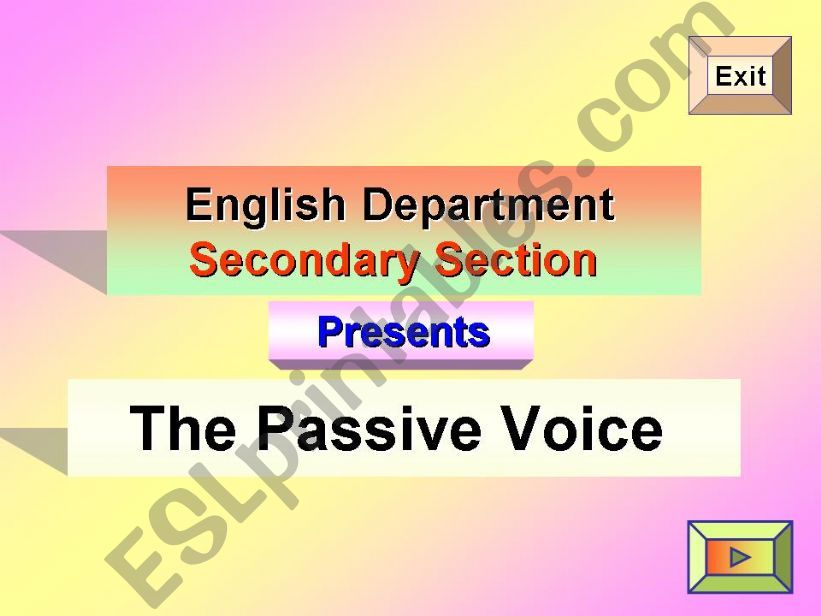 The Passive Voice. powerpoint