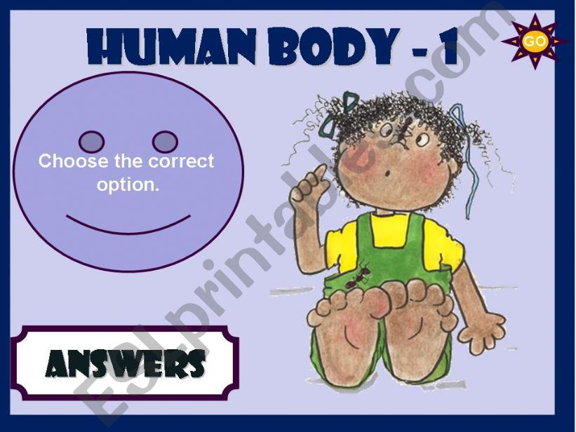 HUMAN BODY - GAME ( 1 )  powerpoint
