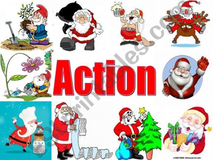 Action with Santa Clause powerpoint