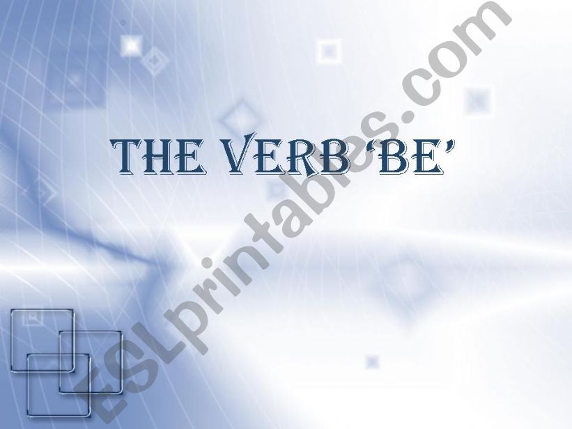 The verb be powerpoint