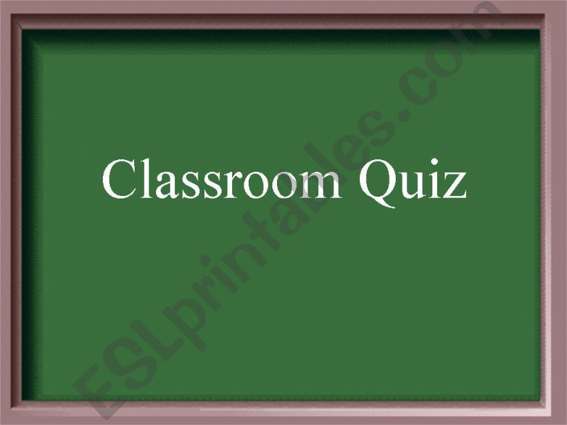 Class Quiz powerpoint