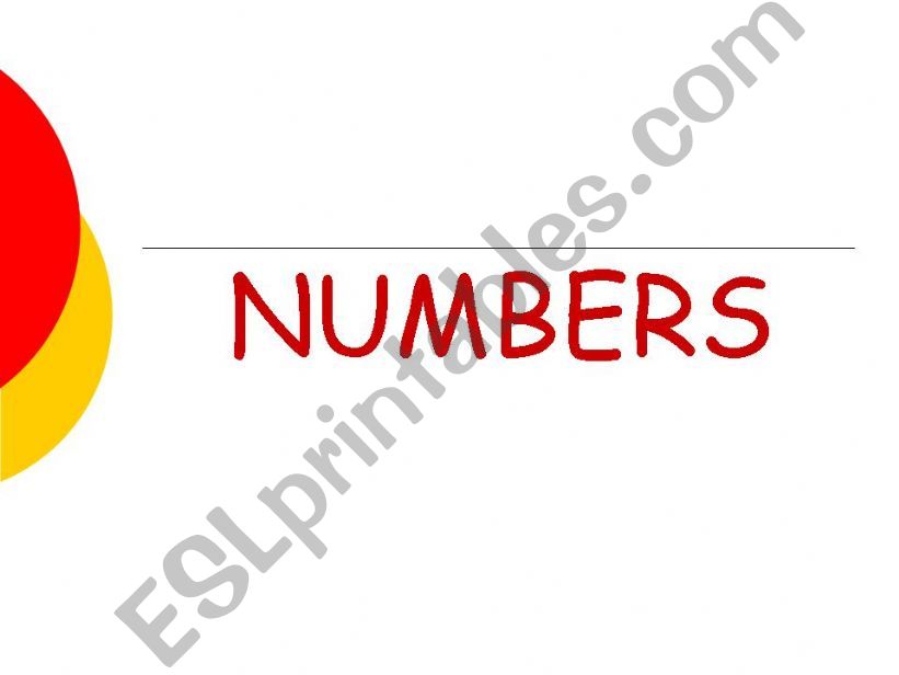 Numbers powerpoint