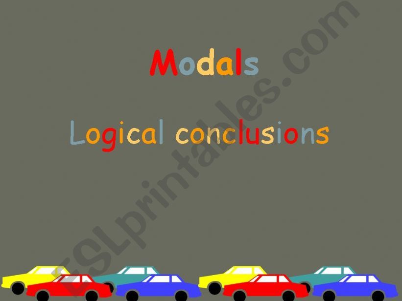 Modals - Logical Conclusions powerpoint