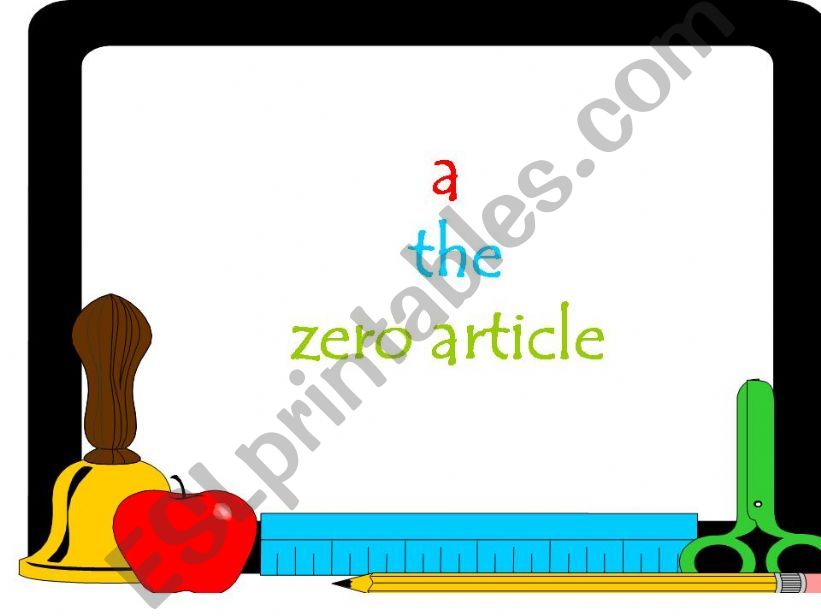 A - The -  Zero Article powerpoint