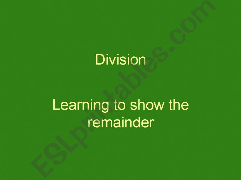 DIVISION powerpoint