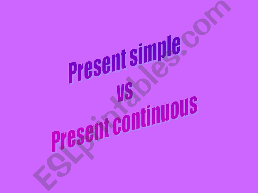 Present simple vs Present continuous