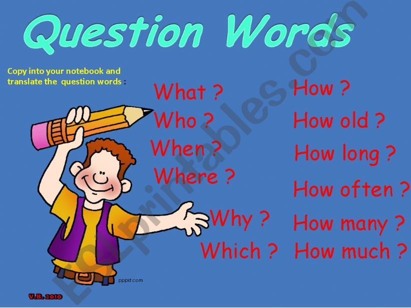 Question Words powerpoint