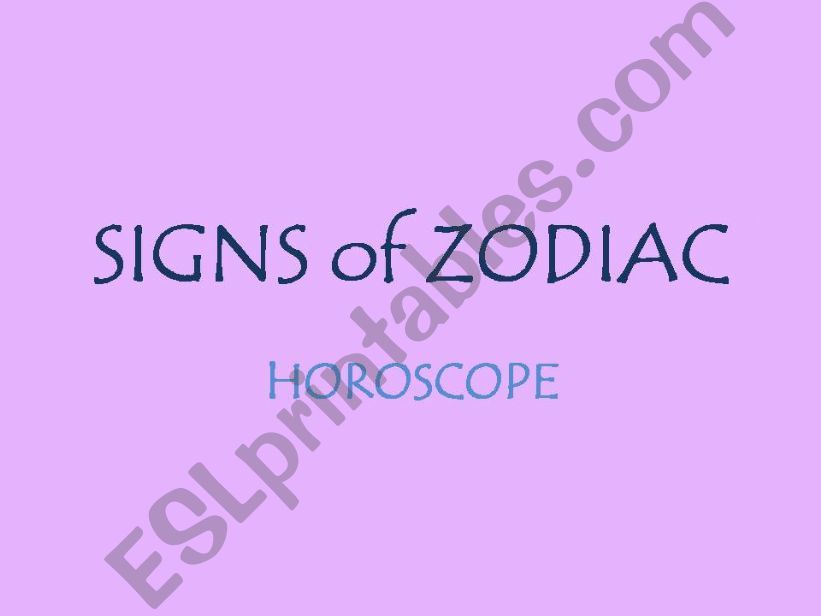 Sighs of Zodiac powerpoint