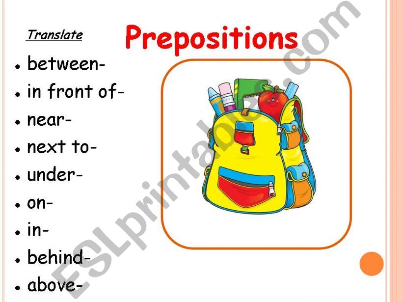 Prepositions powerpoint