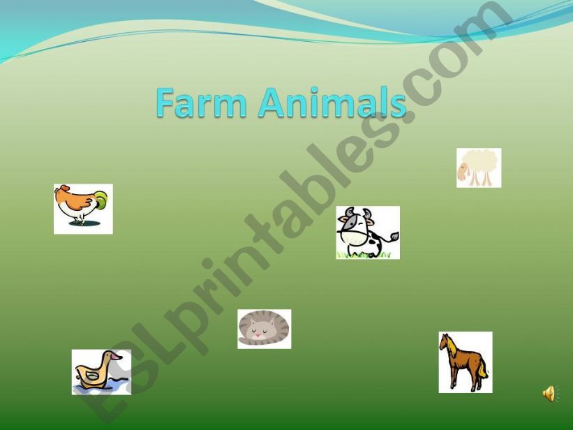 Farm Animals with words powerpoint