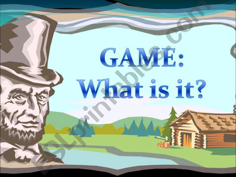 GAME : What is it? powerpoint