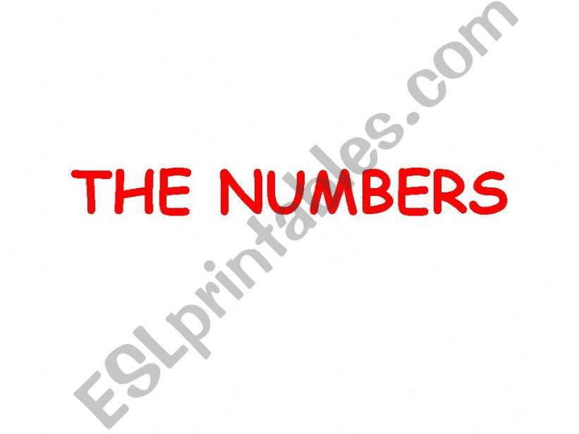 Numbers powerpoint