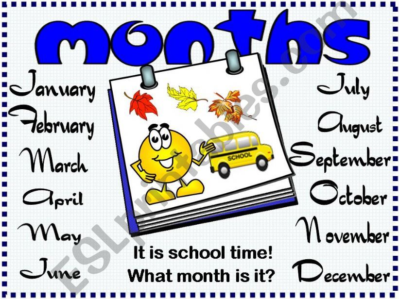 Months and Celebrations - Game