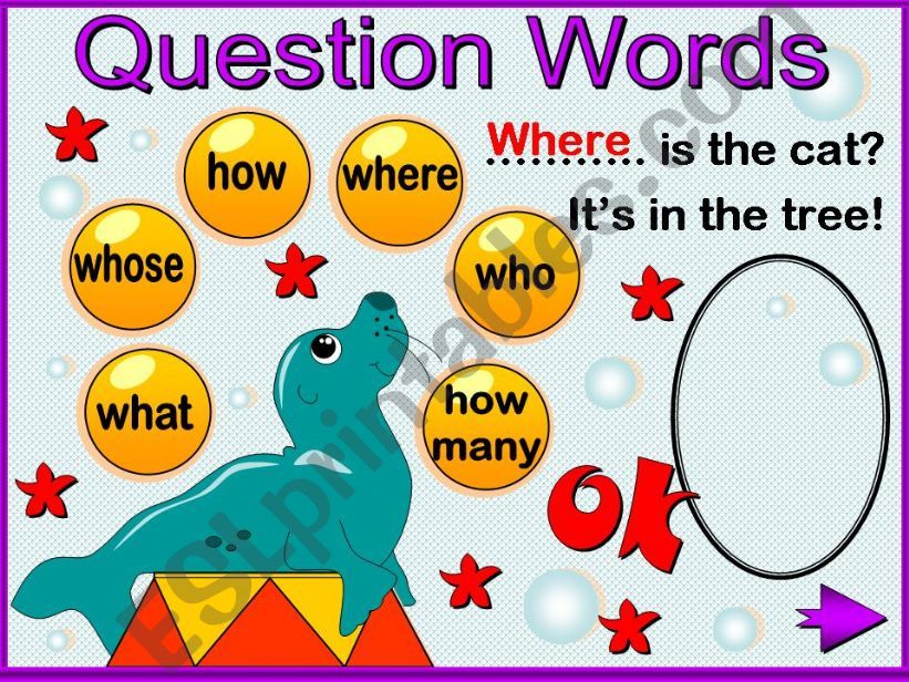 Question Words - Game powerpoint