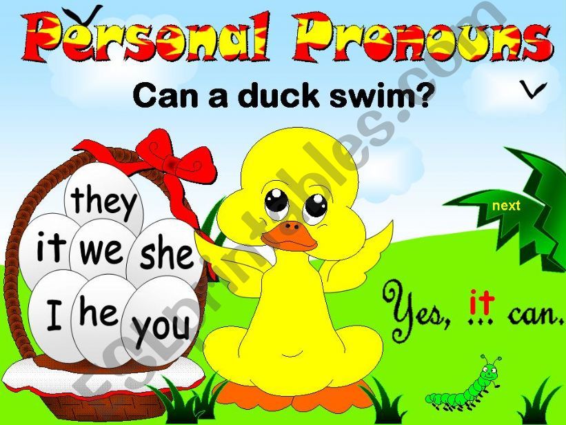 Personal pronouns - Game powerpoint