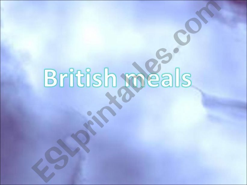 British meals powerpoint