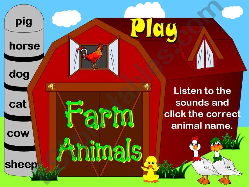 Farm Animals - Animal Sounds Game