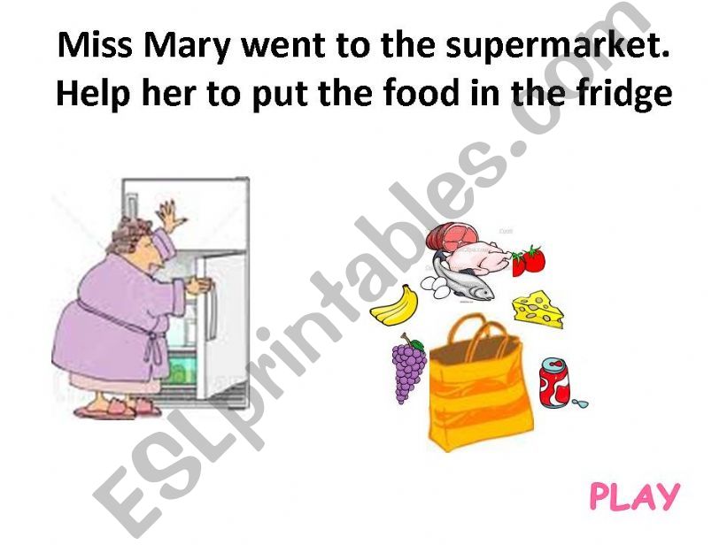 Miss Mary and her food powerpoint