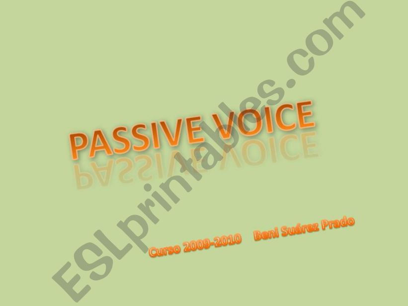 PASSIVE VOICE powerpoint