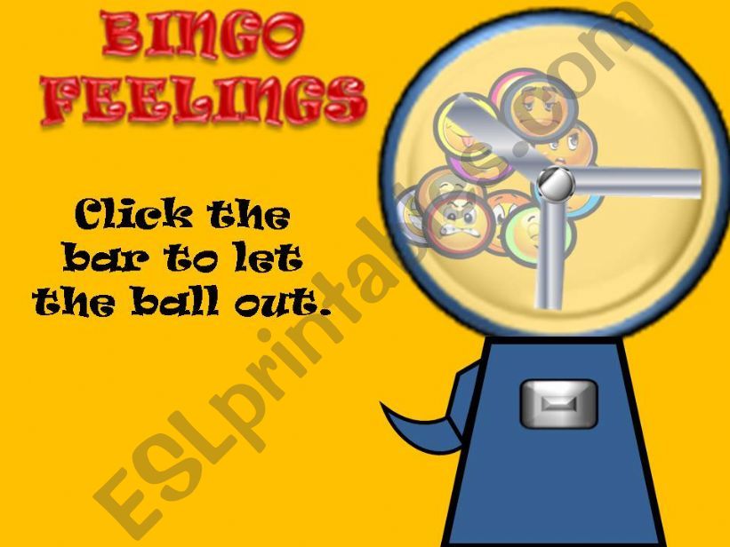 Bingo feelings powerpoint
