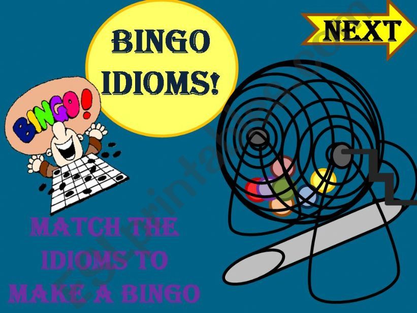 Bingo idioms 1/2 powerpoint