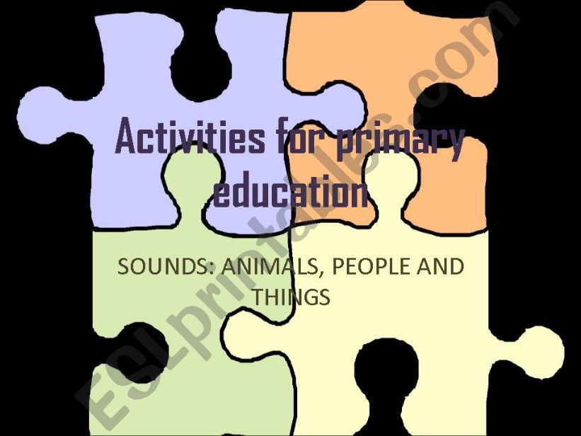 Sounds: animals, people and things