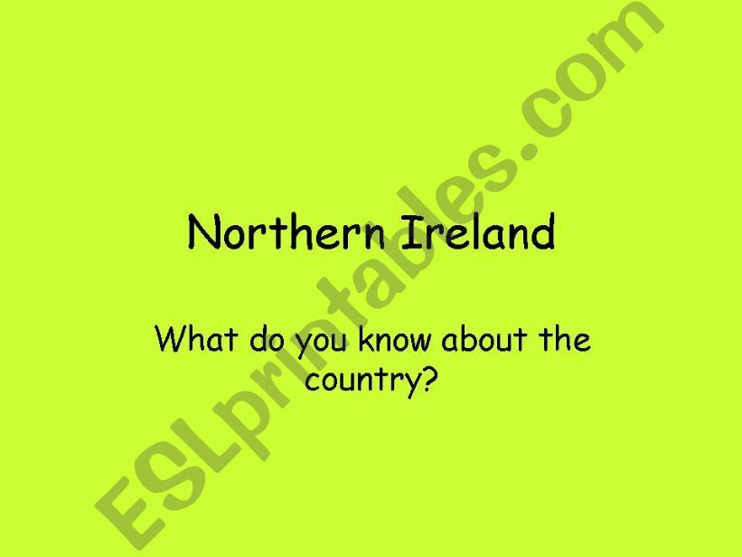 northern ireland powerpoint