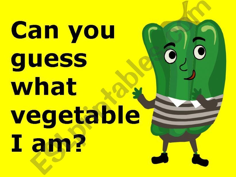 Guess the vegetable powerpoint