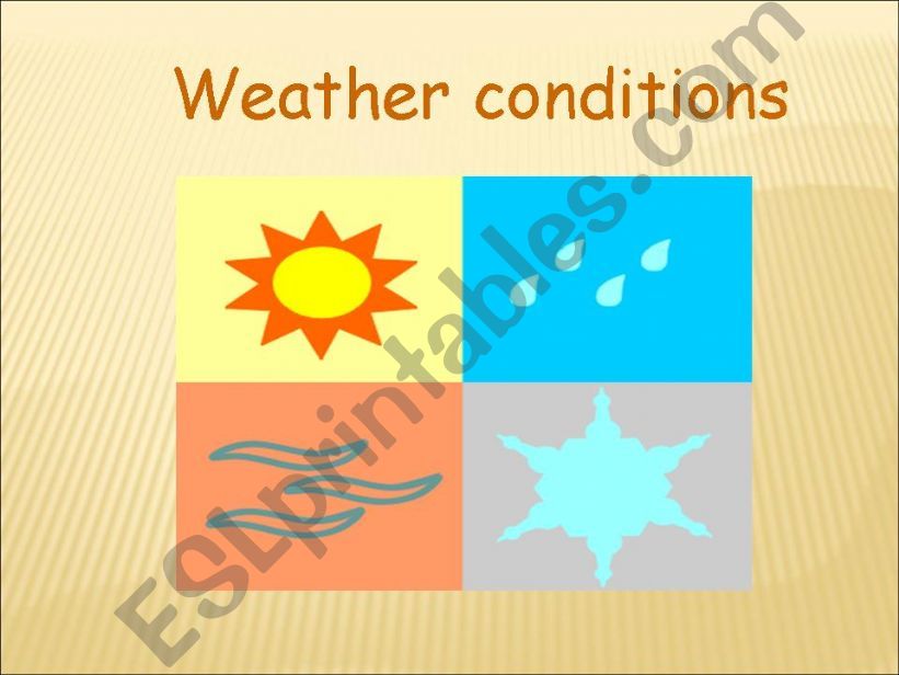 Weather conditions and temperature