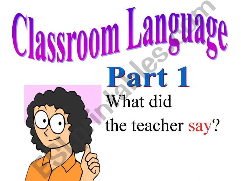 Classroom Language powerpoint