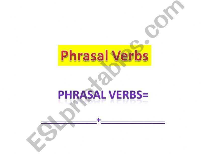Phrasal Verbs powerpoint