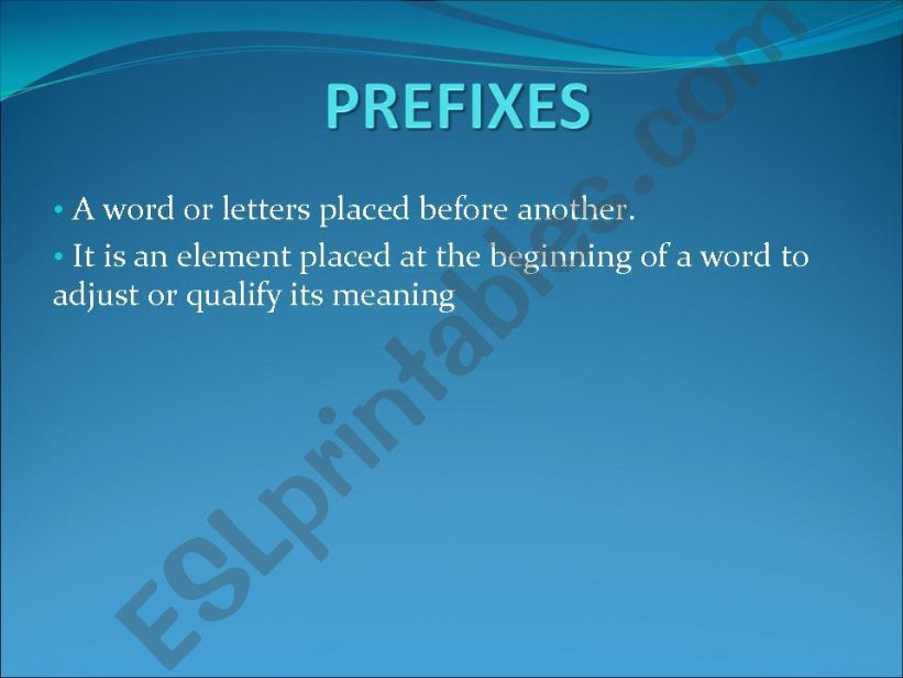 Prefixes powerpoint