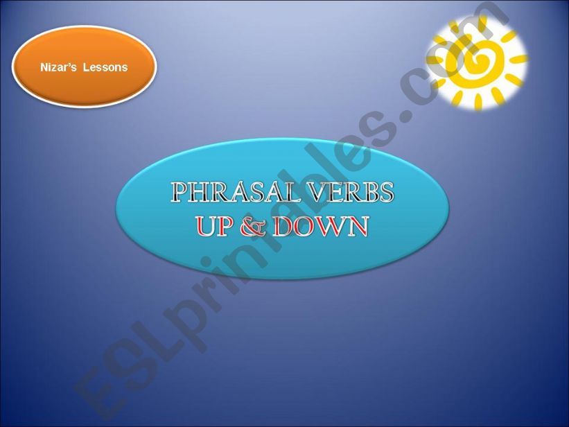 Phrasal verbs with up & down powerpoint