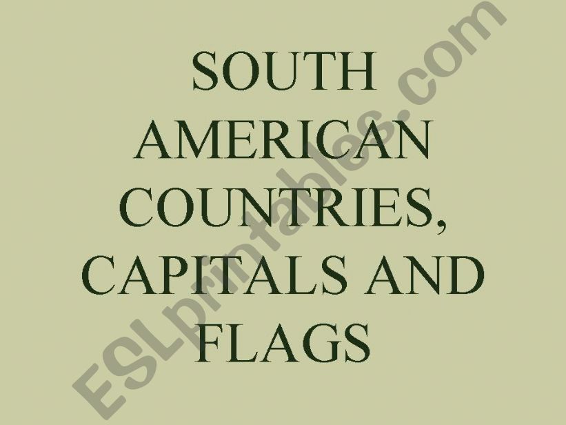 South American Countries.ppt powerpoint
