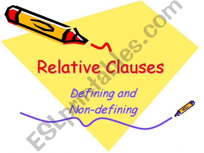 Relative Clauses powerpoint