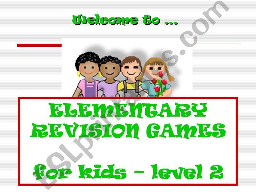 ELEMENTARY REVISION GAMES - kids level 2